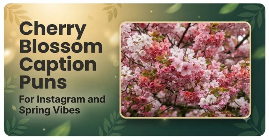 Cherry Blossom Caption Puns