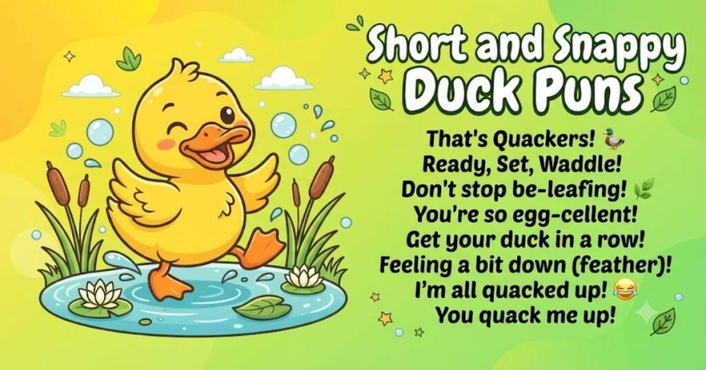 Short and Snappy Duck Puns